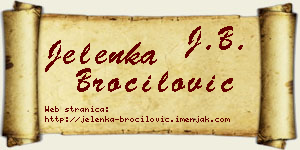 Jelenka Broćilović vizit kartica